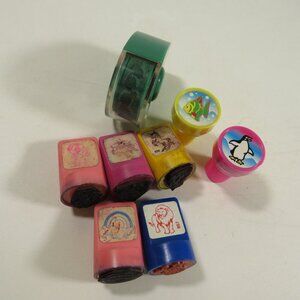 80s Stamps ( Lion, Rainbow, Unicorn, Pegasus, Bear with balloons, Daisy Wheel..)